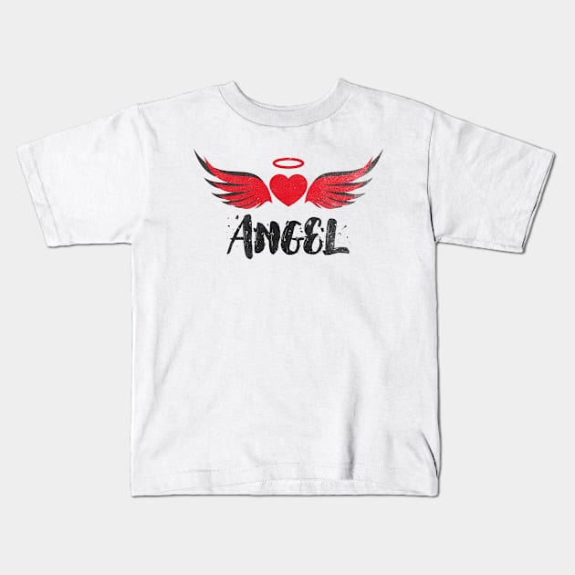 Angel Couple Matching Kids T-Shirt by PlimPlom